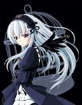  long_hair long_sleeves purple_eyes rozen_maiden silver_hair solo suigintou takami_ryou wings 
