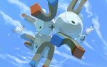  black_eyes blue_sky floating highres magnemite magnet magneton metal_skin no_humans one-eyed pokemon pokemon_(creature) pokemon_focus sakuraiisui screw sky 
