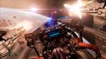  3d adobe_illustrator_(medium) asteroid autocannon black_gloves boulder cable cannon cockpit commentary dark_background dated_commentary english_commentary eve:_valkyrie eve_online fire firing floating floating_rock flying gloves highres hologram holographic_interface in_orbit lens_flare mike_howie military_vehicle muzzle_flash official_art outdoors photoshop_(medium) piloting planet pov pov_cockpit pov_hands projectile_trail realistic rock science_fiction space spacecraft star_(sky) starfighter starry_sky_background unreal_engine_(medium) zero_gravity 
