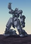 5_fingers air_vent ambiguous_gender antennae_(anatomy) battle_damage burned canonical_scene defeated dirt fingers grey_body gundam hi_res ka_ki_ko kneeling kneeling_on_ground limp machine mecha mobile_suit mobile_suit_gundam mobile_suit_gundam_hathaway mobile_suit_gundam_hathaway's_flash not_furry raised_arm reaching_out robot robotic_arms robotic_hands robotic_legs rx-94_mass_production_type_nu_gundam solo sunrise thrusters
