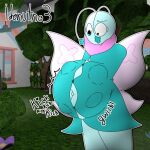 1:1 anthro arthropod belly big_belly blushcrunch_studio bulging_stomach butterfly dandy's_world flyte_(dandy's_world) idonutno3 insect lepidopteran male onomatopoeia pregnant pregnant_male rumbling_stomach shocked solo sound_effects standing text
