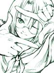  artist_request finger_frame glasses maria-sama_ga_miteru monochrome sketch solo takeshima_tsutako 