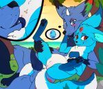 1_horn 2026 2_tails 3_claws 3_toes animal_genitalia animal_penis anthro anthro_on_feral arm_markings aroused avian balls bestiality biped bird black_ear_tips black_ears black_nose black_pawpads blue_ball blue_body blue_ears blue_egg blue_eyes blue_fur blue_hair blue_inner_ear blue_kerchief blue_markings blue_penis blue_tail blue_tongue blush blush_lines canid canine canine_genitalia canine_penis claws close-up crescent_moon_(marking) cunnilingus detailed_background digital_media_(artwork) digitigrade dipstick_ears duo ear_markings egg emanata erection facial_markings feet female female_feral feral feral_on_feral forehead_gem fox fur fur_markings gem genitals gloves_(marking) grass green_inner_ear hair head_horn head_markings hi_res holding_leg horn humanoid_genitalia humanoid_genitalia_on_feral humanoid_vulva humanoid_vulva_on_feral imminent_sex kerchief kerchief_only kitsunal_(character) knot knotted_penis larger_anthro larger_male leg_markings licking licking_another licking_partner looking_at_another looking_away lying male male/female male_anthro mammal markings meraence moon_(marking) mostly_nude mostly_nude_anthro mostly_nude_male multi_tail multicolored_ears multicolored_tail mythological_carbuncle mythological_creature mythology nature on_back on_grass on_ground oral outside pawpads penis plant quadruped raised_leg red_eyes red_gem red_inner_ear red_markings rock sea seaside sex shy size_difference smaller_female smaller_feral smile smiling_at_another snout socks_(marking) spread_legs spreading sun tail teal_inner_ear teeth thought_bubble toes tongue tongue_out tree vaginal vulva water whiskers white_claws white_horn white_tail