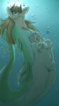2_horns 4k 9:16 absurd_res aquatic areola asphyxiation bikini black_horn blush body_outline breast_imprints bubble clitoris clothing death demon demon_humanoid detailed_background fatal_vore female female_pred female_prey front_view genitals hair hands_behind_head hi_res horn human human_prey humanoid humanoid_pointy_ears humanoid_pred hybrid imprint inner_labia light_body light_skin long_hair looking_down looking_down_at_another low-angle_view mammal maximignon merfolk micro_bikini navel nipples nude nude_female nude_humanoid orange_hair pink_areola pink_vulva pointy_ears pupils red_eyes same_size_vore skull_and_crossbones slit_pupils smile split_form swimwear two-piece_swimsuit underwater vore vulva water wide_hips
