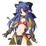  animal_ears artist_request blue_hair cat_ears extra_ears half_updo len melty_blood parody pointy_ears ragnarok_online red_eyes solo tsukihime 