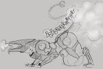 absurd_res animal_genitalia armor balls big_balls big_butt big_sheath blade_wolf breath butt canid canine downward_dog fart fart_cloud fart_fetish feral genitals hi_res huge_balls huge_sheath hyper hyper_balls hyper_genitalia hyper_sheath konami machine male mammal metal_gear monochrome passtheblast quadruped raised_tail robot sheath sketch solo steam tail tongue tongue_out white_fart_cloud