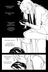 2:3 absurd_res anthro blood bodily_fluids clothing comic deer deltarune dress english_text female fur goomyloid gore hair heart_(organ) hi_res holding_object kissing lightner long_hair mammal monochrome new_world_deer noelle_holiday organs reindeer sitting snout solo text undertale_(series)