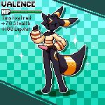 1:1 1l5art 3_toes animal_genitalia animal_penis animate_inanimate anthro canine_genitalia canine_penis clothing digital_media_(artwork) eeveelution feet gameplay_mechanics generation_2_pokemon genitals gui health_bar hi_res living_toy male micro model_sheet nintendo pattern_background penis pink_penis pixel_(artwork) pokemon pokemon_(species) simple_background solo sparkles sweater toes topwear umbreon