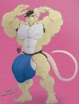 2026 4_toes 5_fingers abs absurd_res aidan_mouse anthro areola armpit_hair artist_logo artist_name ball_slip balls barazoku barely_contained barely_contained_balls biceps big_bulge big_muscles big_pecs biped blue_clothing blue_eyes blue_jockstrap blue_underwear body_hair brown_armpit_hair brown_eyebrows brown_hair buckteeth bulge calf_muscles claws closed_smile clothed clothing countershade_fur countershade_torso countershading detailed_bulge digital_drawing_(artwork) digital_media_(artwork) eyebrows feet fingers fist flexing flexing_bicep flexing_both_biceps forearm_muscles full-length_portrait fur genital_outline genitals hair hi_res huge_bulge huge_muscles humanoid_feet humanoid_hands hyper hyper_bulge hyper_muscles jockstrap jockstrap_only latissimus_dorsi logo looking_at_viewer male male_anthro mammal mouse mouth_closed multicolored_body multicolored_fur murid murine muscular muscular_anthro muscular_arms muscular_male muscular_thighs mylife42 navel nipples outline pecs penis_outline pink_areola pink_background pink_inner_ear pink_nipples pink_nose pink_tail plantigrade portrait quads raised_arms rodent simple_background smile smiling_at_viewer solo standing tail teeth text three-quarter_view toe_claws toes topless topless_anthro topless_male triceps twitter_handle two_tone_body two_tone_fur underwear underwear_only whiskers white_balls white_body white_claws white_countershading white_fur white_outline white_toe_claws yellow_body yellow_ears yellow_fur