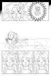 2:3 absurd_res ambiguous_gender anthro antlers bed bodily_fluids clothed clothing comic crown crying deer deltarune dress duo english_text female female/ambiguous freckled_face freckles fully_clothed furniture goomyloid hair headgear hi_res horn human kiss_on_forehead kissing kris_dreemurr lightner lying lying_on_bed mammal monochrome new_world_deer noelle_holiday on_back on_bed pillow princess reindeer royalty sweat tears text thought_bubble tiara undertale_(series)
