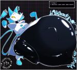 2026 abdominal_bulge ambiguous_gender ambiguous_prey anthro anthro_pred bbpaloq belly big_belly big_breasts black_body bloated blue_body blue_clothing blue_hair blush boots bottomwear breasts button_(fastener) clothing cord_tail crouching darkner deltarune digestion digestion_noises digital_drawing_(artwork) digital_media_(artwork) disembodied_hand english_text exclamation_point felid feline female female_anthro female_pred footwear game_ui geometric_background grid_background gurgle_(sound_effect) hair hi_res holding_object holding_weapon huge_belly hyper hyper_belly loincloth mammal mouth_closed multicolored_body navel onomatopoeia open_mouth pattern_background pointy_ears poking_belly prey_imprint robot_anthro rumbling_stomach shake_lines shoes shoulder_pads simple_background smile solo sound_effects struggling struggling_prey surprised talking_to_prey tasque_manager text text_box thick_thighs undertale_(series) vore weapon white_body white_clothing wide_hips yellow_eyes