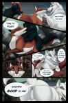 absurd_res anal animal_genitalia animal_penis anus backsack balls black_body black_fur blue_eyes blurrypanda butt canid canine canine_genitalia canine_penis canis comic english_text female_rimming_male feral feral_on_feral forced fox fur genitals grabbing_chin green_eyes half-erect hi_res intraspecies licking lipsticking looking_back male male/male male_rimmed malu mammal mind_control nose_to_nose oral orange_body orange_fur paws penis penis_tip possession presenting presenting_anus presenting_hindquarters raised_tail rape red_eyes rimming scry_(trepidfox) sex smile tail text tongue white_body white_fur wolf