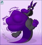 2023 absurd_res after_vore anthro belly big_belly big_breasts blue_border border breasts duo els3d female female_pred hi_res huge_belly kangaroo macropod mammal marsupial vore