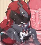 2026 3_claws anthro anthro_on_feral anthro_penetrated bathing bathroom bathtub bestiality big_breasts biped black_body black_fur black_highlights blush blush_lines bodily_fluids breasts claw_fingers claws cum cum_on_penis detailed_background digital_drawing_(artwork) digital_media_(artwork) duo evolutionary_family eye_contact feet female female_anthro female_penetrated feral feral_penetrating feral_penetrating_anthro feral_penetrating_female floor fur generation_5_pokemon genital_fluids genitals glistening glistening_eyes grey_body hair heart_symbol hi_res highlights_(coloring) holding_another holding_partner inside larger_anthro larger_female lets0020 long_hair looking_at_another male male/female male_feral male_penetrating male_penetrating_anthro male_penetrating_female nintendo nude nude_anthro nude_female on_ground open_mouth penetration penile penile_penetration penis penis_in_vagina pokemon pokemon_(species) pupils quadruped red_hair red_inner_ear sex shaded sitting size_difference slit_pupils smaller_feral smaller_male snout spread_legs spreading suds tail teal_eyes uterus vaginal vaginal_canal vaginal_penetration wall_(structure) water wet zoroark zorua