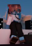  3d_(artwork) accessory animal_hospital_(roblox) anthro blue_body blue_fur brown_hair canid canine canis choker clothed clothing digital_media_(artwork) domestic_dog eyewear fur gimad glasses hair hi_res jewelry male mammal necklace necktie ron_from_accounting_(animal_hospital) solo wearing_glasses 