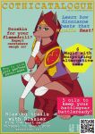 armor bodysuit boob_armor boots bottomwear breasts canid canine cape chaotic circlet cloak clothing cover crouching digitigrade english_text exposed_thighs female footwear fox fur gold_(metal) gold_armor gold_jewelry gold_pauldron gradient_background green_eyes hand_on_cheek hi_res jewelry kinnianne loincloth looking_at_viewer magazine_cover mammal medium_breasts pauldron pinup portrait pose purple_bodysuit purple_clothing purple_skinsuit qr_code raised_tail red_armor red_bottomwear red_cape red_cloak red_clothing red_hood red_loincloth red_pauldron shoes simple_background skinsuit solo tail tan_body tan_fur teal_background text three-quarter_portrait tight_clothing toeless_boots toeless_footwear wrappings zaraunitymasters