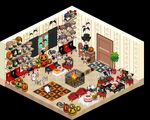  bat cat chair character_request chibi chimaro couch dog doll everyone figure fire floorplan food fukuzawa_yumi hasekura_rei isometric lowres maria-sama_ga_miteru multiple_girls nijou_noriko pixel_art plant pumpkin shimazu_yoshino teapot toudou_shimako window 