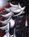 absurd_res ambiguous_gender blood bodily_fluids fan_character glitch_productions hi_res humanoid larger_male machine male murder_drones robot size_difference solo sr.m srmerut standing wide_hips