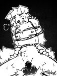 3:4 abdominal_bulge absurd_res andromorph anthro arms_tied bdsm big_penis bite biting_lip bodily_fluids bondage border_(justdylanfr) border_collie bound canid canine canis cheek_tuft claws clitoris collie domestic_dog duo eyebrows facial_tuft floppy_ears fluffy fluffy_tail folded_ears fur fur_tuft genitals hands_behind_back herding_dog hi_res hip_grab intersex justdylanfr knot knotted_penis looking_pleasured looking_up male mammal mastectomy_scar messy_fur monochrome motion_lines narrowed_eyes nipples nude partially_inside pastoral_dog penetration penis raised_eyebrows restraints rope rope_bondage scar sheepdog sight_line simple_background sketch smile sweat sweatdrop tail teeth_showing textured_background tuft vaginal vaginal_penetration