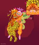 animal_humanoid animal_print antennae_(anatomy) anus areola arm_wrapping arthropod balls bed big_anus big_areola big_breasts big_butt big_nipples bikini black_eyebrows blue_eyes blue_eyeshadow blush blush_lines bodily_fluids bottomwear breasts brown_anus brown_areola brown_nipples butt butterfly cheetah_print cherryjelly chest_fondling closed_smile clothing dark_body dark_skin dripping ejaculation erect_nipples erection eyebrows eyelashes eyeshadow felid felid_humanoid feline feline_humanoid female femboy furniture genital_fluids genitals green_eyes green_pupils green_wings hair hi_res highlights_(coloring) humanoid humanoid_genitalia humanoid_penis insect insect_wings leaking_precum lepidopteran lepidopteran_wings linda_(samba_de_amigo) lips lipstick long_tail makeup male male/female mammal mammal_humanoid mouth_closed nipples on_lap open_mouth open_smile orange_ears orange_hair penis pink_bottomwear pink_clothing pink_inner_ear pink_lips pink_lipstick pink_skirt precum precum_drip pubes pupils purple_antennae rio_(samba_de_amigo) samba_de_amigo sega sitting sitting_on_lap skinsuit skirt slit_pupils smile string_bikini swimwear tail tan_body tan_skin thick_thighs tight_clothing translucent translucent_bottomwear translucent_clothing translucent_skirt translucent_wings two-piece_swimsuit vaginal_fluids vaginal_squirting vein veiny_penis wings yellow_eyeshadow yellow_lips yellow_lipstick yellow_nose