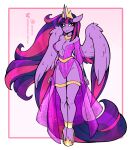 2026 ambris anthro breasts clothing crown equid equine eyebrows eyelashes feathered_wings feathers female footwear friendship_is_magic hair hasbro headgear hi_res high_heels horn mammal multicolored_hair my_little_pony mythological_creature mythological_equine mythology pink_hair purple_body purple_eyes purple_hair shoes solo thighlet tiara twilight_sparkle_(mlp) winged_unicorn wings