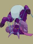 absurd_res adult_(lore) anthro baileydoodles big_diaper bovid caprine clean_diaper clothing diaper entangled ethernet_cable fur goat hi_res hooves male mammal mori_ryker multicolored_body multicolored_fur purple_body purple_clothing purple_fur purple_sweater purple_topwear scarf solo struggling sweater technology topwear two_tone_body two_tone_fur white_diaper yellow_eyes