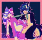  anahighnm_(planet_kind) anthro anthro_on_anthro anthro_penetrated anthro_penetrating anthro_penetrating_anthro collar leash leash_in_mouth leash_pull leashed_collar low_res male male_anthro melody_(planet_kind) object_in_mouth penetration sex 