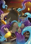 absurd_res anal anthro backsack balls bound canid canine canis coin dungeons_and_dragons emptylighter fantasy genitals gold_(metal) gold_coin hasbro hi_res male mammal mimic monster mythological_canine mythological_creature mythology penis raised_tail solo tail tentacles tongue tongue_out werecanid werecanine werecreature werewolf wizards_of_the_coast wolf