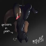 1:1 2026 absurd_res anthro artist_name asphyxiation balls bdsm bdsm_gear bondage bound breath_control breath_play breathing brown_body brown_fur candle candle_wax candlelight clothing cock_and_ball_torture cuff_(restraint) dated directional_arrow english_text forced forced_bondage forced_exposure fur gag gagged genital_torture genitals hanging_by_feet hanging_upside_down hi_res latex leather light male mammal metal metal_bar metal_cuffs mustelid otter pain penis red_penis restrained restraints shien_(shien_fluff) shien_fluff solo suspension suspension_bondage text torture torture_device upside_down wax wax_play