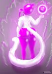 absurd_res aura big_butt butt female fluffy fluffy_tail fur hi_res nik0p00tat00 pink_body pink_fur solo tail white_body white_fur