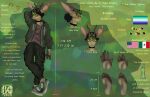 5_fingers 5_toes american_flag antelope antelope_horn anthro antlers big_ear biped black_bottomwear black_clothing black_hair black_hat black_headwear black_pants bottomwear bovid bovid_horn brown_body brown_eyewear brown_fur brown_glasses brunisdraws butt chart chest_tuft clothed clothed_anthro clothing collar colored_line_art ear_piercing english_text eyewear feet femboy fingers fluffy fluffy_body fluffy_shoulders footwear fully_clothed fur glasses green_clothing green_eyes green_footwear green_hair green_shoes green_sweater green_topwear hair hare hat headgear headwear hi_res hooved_fingers hooved_toes hooves horn humanoid_feet humanoid_hands hybrid jackalope jean_carlo_(brunisdraws) lagomorph leporid lgbt_pride male male_anthro mammal mexican_flag mexico model_sheet multicolored_body multicolored_fur multicolored_hair pants piercing plantigrade pride_colors red_clothing red_shirt red_topwear scut_tail shirt shoes short_tail signature size_chart slim solo sweater tail text toes topwear tuft tuft_ears two_tone_body two_tone_fur two_tone_hair united_states_of_america vincian_pride_colors wearing_glasses