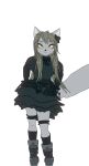 3d_(artwork) 3d_animation alternative_fashion animated animated_gif anthro black_body black_bottomwear black_clothing black_footwear black_topwear blender_(artwork) blender_eevee_(artwork) blonde_hair boots bottomwear bow_tie brown_hair cel_shading claws clothed clothing collared_shirt curvy_figure cute_fangs dancing digital_media_(artwork) domestic_cat dress dress_shirt eyebrows eyelashes fangs fashion felid feline felis female female_anthro flower fluffy footwear freya_(qin) fur goth gothic_lolita grey_body grey_fur grey_hair hair hands_on_waist hi_res hourglass_figure inner_ear_fluff j-fashion legband legwear lolita_(fashion) long_hair loop mammal markings mouth_closed multicolored_body multicolored_fur multicolored_hair multicolored_tail pawpads paws physics plant pointy_ears qin rose_(flower) shaded sharp_teeth shirt shoes short short_playtime simple_background simple_shading skinny skinny_anthro skinny_female skirt smug smug_face socks solo straight_hair swinging tail tail_swing tail_tuft teeth thick_thighs thigh_boots thigh_gap thigh_highs thigh_socks thighband toony topwear tuft waist waistband whiskers white_body white_fur white_hair wide_eyed wide_hips wraps yellow_body yellow_eyes yellow_fur yellow_sclera