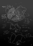 absurd_res anthro asking asphyxiation bodily_fluids bovid breath_play caprine cigarette clothed clothed_anthro clothing comic confusion dialogue domestic_cat duo embarrassed english_text feet felid feline felis goat hi_res horn male male/male mammal monochrome nildotpng panicked_look paws romantic romantic_couple shocked smoking smoking_cigarette strangling sweat sweatdrop text