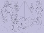 3_toes antelope anthro arthropod_webbing barely_visible_genitalia barely_visible_vulva bdsm big_breasts big_butt black_and_blue bondage bound bovid breast_jiggle breasts butt butt_jiggle cave cheetah claws crocodile crocodilian domestic_cat featureless_breasts feet felid feline felis female genitals group hands_behind_back hands_tied hands_tied_behind_back huge_breasts huge_butt jiggling kronkeldurr lagomorph legs_tied leporid mammal monochrome motion_lines nude nude_female peril rabbit reptile restrained scalie spider_web struggling suspension suspension_bondage thick_thighs toe_claws toes upside_down voluptuous_female vulva web_blindfold web_bondage web_gag wide_hips