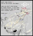 2_horns 4_fingers anthro armor balls biceps big_balls big_breasts big_flare big_penis bikini_armor bodily_fluids bottomwear breasts bubble bukkake chain claws clenched_teeth clothing collar controller cum cum_bubble cum_covered cum_drip dialogue dragon dragon_wings dripping duo english_text female fingers furrowed_eyebrows genital_fluids genitals heart_symbol horn huge_breasts lips loincloth male male/female mature_female messy mostly_offscreen_character musical_note musical_symbol mythological_creature mythological_scalie mythology nose_bubble pasties penis profanity questionable_consent red_eyes remote_control scalie scrotum_flap sharp_teeth snooty sound_effects speech_bubble spiked_collar spikes spunkyblunk symbol teeth text thick_lips time_freeze time_stop unconvincing_armor uneven_balls yellow_sclera
