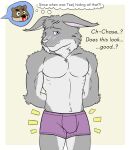 2026 absurd_res anthro asian_small-clawed_otter belly_tuft blood blue_eyes blush bodily_fluids bulge canada_lynx chase_hunter cheek_tuft christian_cross christian_symbol christianity clothed clothing cross cross_necklace dialogue digital_media_(artwork) disembodied_head duo echo_(game) echo_(series) echo_project emanata embarrassed english_text facial_tuft featureless_chest felid feline fur grey_body grey_fur hands_behind_back hi_res inugami_beast jewelry looking_at_viewer lynx male mammal multicolored_body multicolored_fur muscular muscular_anthro muscular_male mustelid navel necklace nosebleed obliques otter pink_ears puffy_thought_bubble purple_clothing purple_underwear religion religious_symbol simple_background solo_focus swimming_trunks swimwear text thought_bubble tj_hess tuft two_tone_body underwear underwear_only white_body white_fur