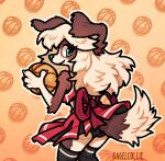 anthro bagel_(bagelcollie) bagelcollie ball basketball_(ball) black_clothing black_panties black_underwear blush bottomwear bow_accessory breasts butt canid canine canis clothed clothing collie crop_top digital_drawing_(artwork) digital_media_(artwork) domestic_dog eyelashes female fluffy fluffy_tail hair herding_dog holding_ball holding_basketball holding_object leaning leaning_forward legwear long_ears long_hair looking_at_viewer looking_back mammal on_ground panties panty_shot pastoral_dog rear_view red_bottomwear red_clothing red_crop_top red_shirt red_skirt red_topwear sheepdog shirt signature simple_background skirt smile snout solo standing tail tail_under_skirt thigh_highs topwear underwear