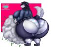 3:2 anthro belly big_belly big_breasts big_butt blue_eyes bones_in_stomach border_collie bottomwear breasts butt canid canine canis clothed clothing colette_catchlove collie digestion domestic_dog eyeshadow eyewear female floppy_ears footwear glasses hair hair_over_eye herding_dog hi_res huge_butt hyper hyper_butt long_hair looking_at_viewer makeup mammal mass_vore miniskirt multiple_prey pastoral_dog pattern_clothing pattern_underwear raised_tail school_uniform sheepdog shoes skirt smile socks solo striped_clothing striped_underwear stripes tail tail_under_skirt teeth thick_thighs tight_underwear underwear uniform vore wide_hips zigzzyracoon