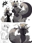 2_horns annoyed anthro before_and_after big_butt big_tail black_bra black_clothing black_collar black_dress black_ear_tips black_underwear blonde_hair body_size_growth bra breasts brown_body brown_highlights brown_scales butt canid canine castle chain chain_leash cheek_tuft clenched_teeth clothed clothed_anthro clothed_female clothing cloud collar countershading cross-popping_vein dipstick_ears directional_arrow dragon dragon_wings dress ear_markings facial_tuft featureless_breasts featureless_crotch female female_anthro fur furred_dragon furred_scalie grey_eyes grey_hair grey_highlights grey_horn grey_horn_tip grey_inner_ear growth hair hand_on_butt hand_on_own_butt hi_res highlights_(coloring) holding_chain horn horn_growth leash looking_back mammal markings mohawk multicolored_ears multicolored_horn multiple_angles multiple_images mythological_creature mythological_scalie mythology nude nude_anthro nude_female open_window orange_horn orange_sclera reverse_countershading scales scalie sequential_arrow simple_background size_transformation slightly_chubby slightly_chubby_anthro slightly_chubby_female small_wings smoke solo species_request species_transformation speech_bubble spiked_collar spiked_tail spikes spikes_(anatomy) star stuck stuck_in_window tail tan_body tan_ears tan_scales tan_tail teeth thick_tail thorn_paw transformation tuft two_tone_ears two_tone_horn underwear ventral_scales white_background window wings