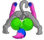 2026 alliartist anal anal_penetration anthro blue_body blue_fur blue_pawpads bodily_fluids bubble_butt butt canid canine cum cum_inside don't_touch_my_pizza_(meme) duo ejaculation felid feline from_front_position fur genital_fluids glistening glistening_body green_body green_fur grey_body grey_fur hi_res kevin_(nyanwolf) legs_up lying male male/male mammal mating_press missionary_position nyanwolf on_back on_top pawpads penetration pink_body pink_fur sex small_top_big_bottom spreading