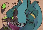 anthro avali black_body blue_body blush bodily_fluids dragon dripping duo genital_fluids genitals green_penis hand_on_head hand_on_hip heart_symbol hi_res male male/male marlani_(butexxiano19agl) maxadisasta membrane_(anatomy) membranous_wings mythological_creature mythological_scalie mythology overweight overweight_male penis precum precum_drip scalie size_difference tapering_penis throbbing wings