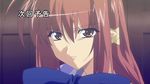  ahoge bangs brown_eyes close-up frown hair_ornament lisianthus long_hair red_hair screencap shuffle! solo 