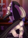 3_toes absurd_res anatomically_inaccurate anatomically_inaccurate_pawpads anthro barefoot bedroom_eyes big_ears blurred_background bottomwear buckteeth butt butt_focus christian_cross christian_symbol christianity church claws closed_smile clothed clothed_anthro clothed_female clothing countershade_fur countershade_tail countershade_torso countershading cross crowd digital_media_(artwork) english_description exposed_butt eyelashes feet female female_anthro fingers flat_chested full-length_portrait fur furgonomic_headwear furgonomics furnut group half-closed_eyes hands_together headgear headwear heel_pad hi_res hindpaw interlocked_fingers iris kneeling lagomorph leporid long_ears long_eyelashes long_skirt long_sleeves looking_at_viewer looking_back looking_back_at_viewer mammal motion_lines mouth_closed narrowed_eyes naughty_face nipples no_underwear nun nun_habit nun_outfit partially_clothed partially_clothed_anthro partially_clothed_female pawpads paws pinup plantigrade plantigrade_pawpads portrait pose presenting presenting_hindquarters public public_exposure pupils rabbit raised_clothing raised_topwear rear_view religion religious_clothing religious_symbol sacrilegious scut_tail seductive shaded short_snout short_tail signature skirt slim slim_anthro slim_female small_butt smile smiling_at_viewer smirk smirking_at_viewer snout solo_focus tail tail_motion tail_under_skirt tail_upskirt tailwag teeth text toe_claws toes topwear upskirt url