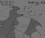 anal anal_penetration anatomically_correct anatomically_correct_genitalia anatomically_correct_penis animal_genitalia animal_penis anthro anus backsack balls bedroom bodily_fluids bottomwear bottomwear_down canid canine canis close-up clothed clothing dogface drooling duo forced genital_fluids genitals hi_res kinktober knot knotted_penis leaking_precum male male/male mammal pants pants_down partially_clothed penetration penis penis_tip precum saliva sex sheath sleep_sex sleeping sound_effects vowelless vowelless_sound_effect wolf zzz