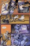 5_toes abs after_sex anthro balls bear bed bedroom blue_eyes blush blush_lines bodily_fluids breath brown_body brown_hair brown_markings butt canid canine canis carrying_another comic cuff_(restraint) cum cum_drip cum_from_ass cum_in_ass cum_inside cum_on_feet cum_on_ground cum_on_tail cum_pool deltoids dialogue dripping duo english_text exhausted eyes_closed facial_hair feet finn_(danieloslade) furniture genital_fluids genitals goatee grey_hair hair hand_on_back hand_on_chest hand_on_shoulder head_on_shoulder hi_res hug hugging_another hugging_from_behind inside lying lying_on_another male male/male mammal markings metal_cuffs molnyshko multiple_scenes muscular muscular_arms name_in_dialogue nipples nude on_back on_bed panting pecs raised_arms restraints rope smile smiling_at_another tail text toes tullius_(danieloslade) white_body wolf