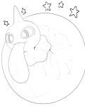 2026 4:5 andeddo3boo big_diaper clean_diaper diaper diaper_fetish feral full-length_portrait generation_3_pokemon greyscale head_horn hi_res horn huge_diaper huge_tongue monochrome nintendo not_furry pokemon pokemon_(species) portrait shuppet simple_background smile solo sparkles star three-quarter_view tongue tongue_out white_background
