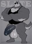 anthro arm_tuft aroused aroused_male balls barazoku barefoot beard beer_belly belly biceps big_balls big_belly big_muscles big_pecs big_penis black_clothing black_eyebrows black_penis black_shirt black_tank_top black_topwear blue_sclera body_hair bottomless bottomless_anthro bottomless_male canid canine canis chest_hair chest_tuft clothed clothing crossed_arms elbow_hair elbow_tuft english_text erection eyebrows facial_hair feet fur genitals grey_background grey_body grey_fur hi_res huge_balls huge_muscles huge_pecs huge_penis inviting inviting_to_sex inviting_viewer looking_at_viewer male mammal manly mature_anthro mature_male milkblend musclegut muscular muscular_anthro muscular_arms muscular_male muscular_thighs mustache offering_sex offering_to_viewer pecs penis pose presenting presenting_balls presenting_body presenting_penis pubes saggy_balls seducing_viewer seductive shadow shirt shirt_only showing_off_muscles sideburns simple_background solo standing tail tank_top tank_top_only text thick_arms thick_eyebrows thick_penis thick_thighs tight_clothing tight_shirt tight_topwear topwear topwear_only tough_guy tuft vein veiny_penis white_beard white_body white_chest_hair white_facial_hair white_fur white_mustache white_pubes white_sideburns wolf