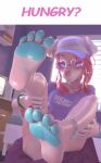 3d_(artwork) 3d_animation 4_toes animated animated_gif anklet anthro back_to_the_future bandage bandage_on_face bandage_on_nose barefoot beaded_bracelet beaded_jewelry beads bed bedroom blue_bandage blue_eyes bracelet breasts canid canine chloe_(rysonanthrodog) claws clothing collar digital_media_(artwork) dreamcatcher eyewear feet female finger_claws foot_fetish foot_focus fur furniture green_bracelet hat headgear headwear heart_sunglasses hindpaw holding_both_legs humanoid_feet jewelry kaylafox loop mammal on_bed panties pawpads paws pink_body pink_clothing pink_collar pink_eyewear pink_fur pink_panties pink_sunglasses pink_underwear plantigrade plantigrade_pawpads purple_clothing purple_hat purple_headwear purple_shirt purple_topwear purple_wall shirt short_playtime sitting sitting_on_bed soles solo sunglasses toe_claws toes topwear underwear wearing_hat wearing_sunglasses white_clothing white_hat white_headwear