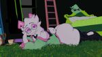 16:9 2026 3d_(artwork) anthro big_butt biped black_clothing black_legwear black_thigh_highs black_undershirt bluwizard bovid butt caprine claws clothing container cup darkner deltarune digital_media_(artwork) eyewear femboy finger_claws flesh_fang floppy_ears fur glasses goat grass green_clothing green_eyewear green_glasses green_hat green_headwear green_jacket green_topwear hat headgear headwear hi_res horn jacket ladder legwear lidded_eyes lop_ears lying mammal on_front pink_horn plant ralsei scut_tail short_tail smile smiling_at_viewer solo tail tea_cup teapot thick_thighs thigh_highs topwear undertale_(series) white_body white_fur widescreen wizard_hat