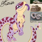 1:1 2025 3_toes 4_fingers anthro areola big_eyes big_tail breasts brown_background claws color_swatch countershade_face countershade_feet countershade_neck countershade_scales countershade_tail countershade_torso countershading dated digital_drawing_(artwork) digital_media_(artwork) digitigrade dutch_angle eyelashes feet female female_anthro finger_claws fingers flat_colors forked_tongue front_view genitals glistening glistening_eyes glistening_tongue hands_together heart_(marking) hi_res high-angle_view hog-nosed_snake humanoid_hands innie_vulva interlocked_fingers legged_snake long_tail looking_at_viewer looking_up looking_up_at_viewer markings medium_breasts multicolored_body multicolored_scales navel nipples non-mammal_breasts non-mammal_nipples nude nude_anthro nude_female pink_claws pink_eyes procreate_(artwork) purple_areola purple_body purple_nipples purple_scales purple_tongue red_body red_markings red_scales reference_image reptile scale_markings scales scalie signature simple_background smile smiling_at_viewer snake snout solo spe species_name spots spotted_body spotted_scales standing tail tapering_tail text thick_tail thick_thighs toe_claws toes tongue tongue_out ventral_scales vulva western_hog-nosed_snake wide_hips yellow_body yellow_countershading yellow_outer_labia yellow_scales yellow_vulva